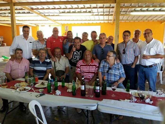 Imagen de archivo de un encuentro de exjugadores y exdirectivos de la UD Telde (Foto TA)